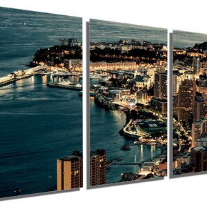Metal Print - Monte Carlo, Monaco Wall Art Cote d&#39;Azur dramatic effect. Monaco poster Monte Caro Print -Metal wall art HD aluminum print