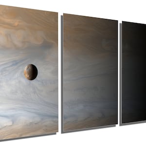 Metal Print - Wall Art of Jupiter Moon Io by NASA’s Cassini spacecraft. Planet Jupiter's Moon in Solar System - Metal wall art HD aluminum