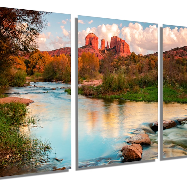 Metal Print - of Rock at Red Rock Crossing in Sedona, Arizona Wall Art -  Metal HD aluminum multi panel home wall decor interior design