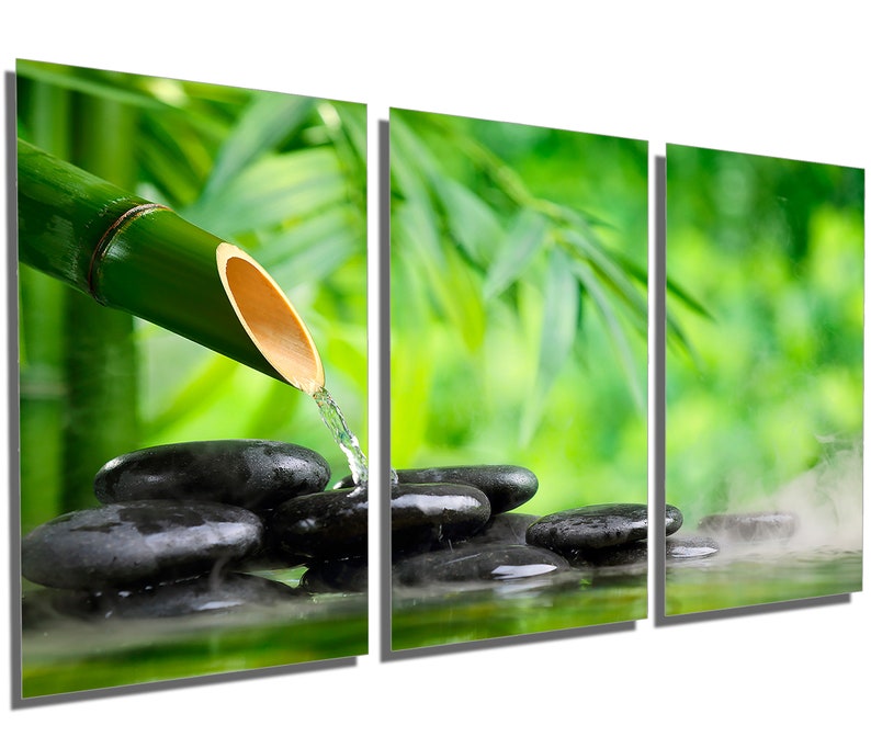 Metal Prints - Zen Art, Spa Wall Art, Spa Stones - 3 Panel Split ...