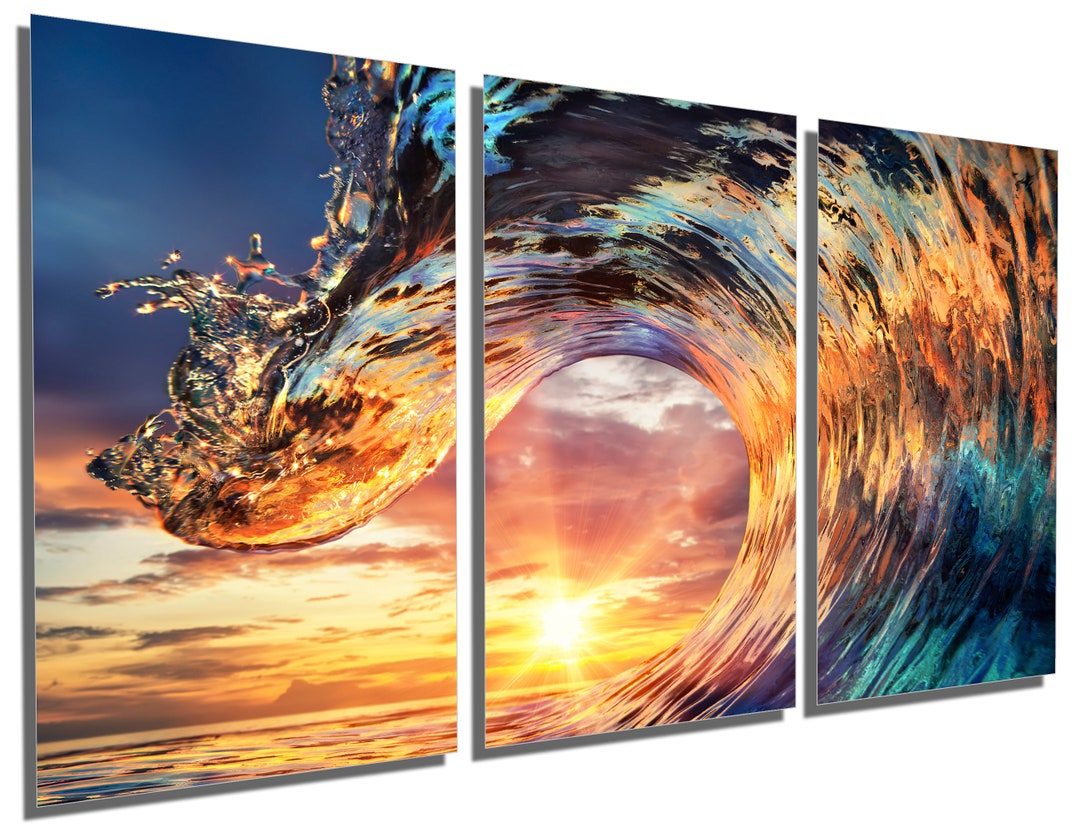 Ocean wall miller  オーシャンアート Ocean Majesty Large Textured Wave Wall Art #OS 046