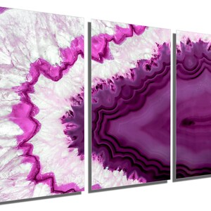 Metal Print - Purple Geode Wall Art. Brazilian geode slice, geode wall art, agate print, agate decor art - Metal wall art HD aluminum print