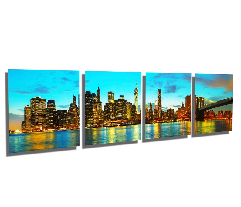 Metal Prints New York City Panoramic Skyline Wall Art 4 | Etsy