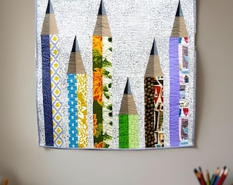 PDF Pencil Wall Quilt Pattern