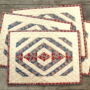 TEEPEE TRAILS Quilted Placemats Pattern