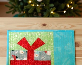 PDF Weihnachtsgeschenk Quilted Mug Rug Pattern