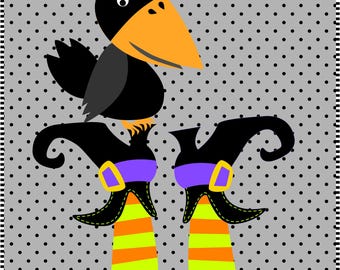 WITCHY BOOTS HALLOWEEN Mini Quilt Pattern
