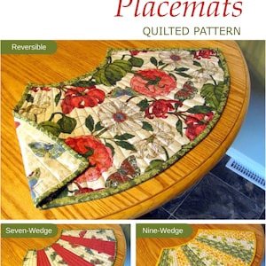 ROUND TABLE Quilted Placemat Patterns