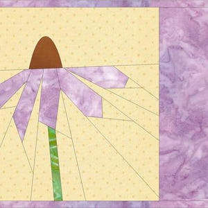 PDF Purple Coneflower Quilted Mug Rug Pattern image 3