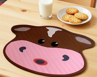 PDF Baby Cow Animal Placemat Quilted Pattern Child