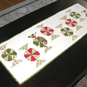 CANDY CAROUSEL Christmas Quilted Table Runner Pattern