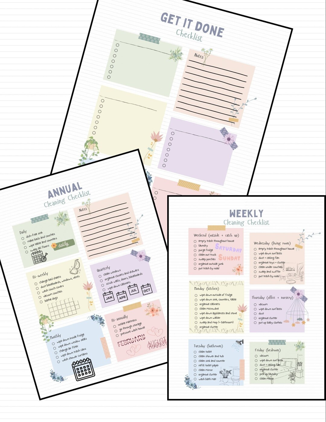 Cleaning Schedule Checklist, Daily, Weekly, Bi-weekly, Monthly ...