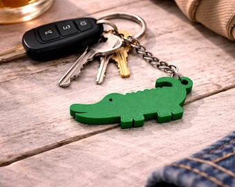 Llavero de caimán / Llavero de cocodrilo / Regalo de Luisiana / Llavero cajún / Regalo sureño / Llavero impreso en 3D / Lindo llavero de cocodrilo
