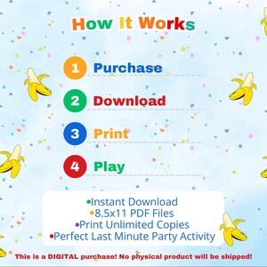 Afdrukbare verjaardagsactiviteitenbladen, Curious Monkey Party Games, Kids Kleurplatenbundel, Woordzoeker, Doolhof, George, Instant Download afbeelding 3