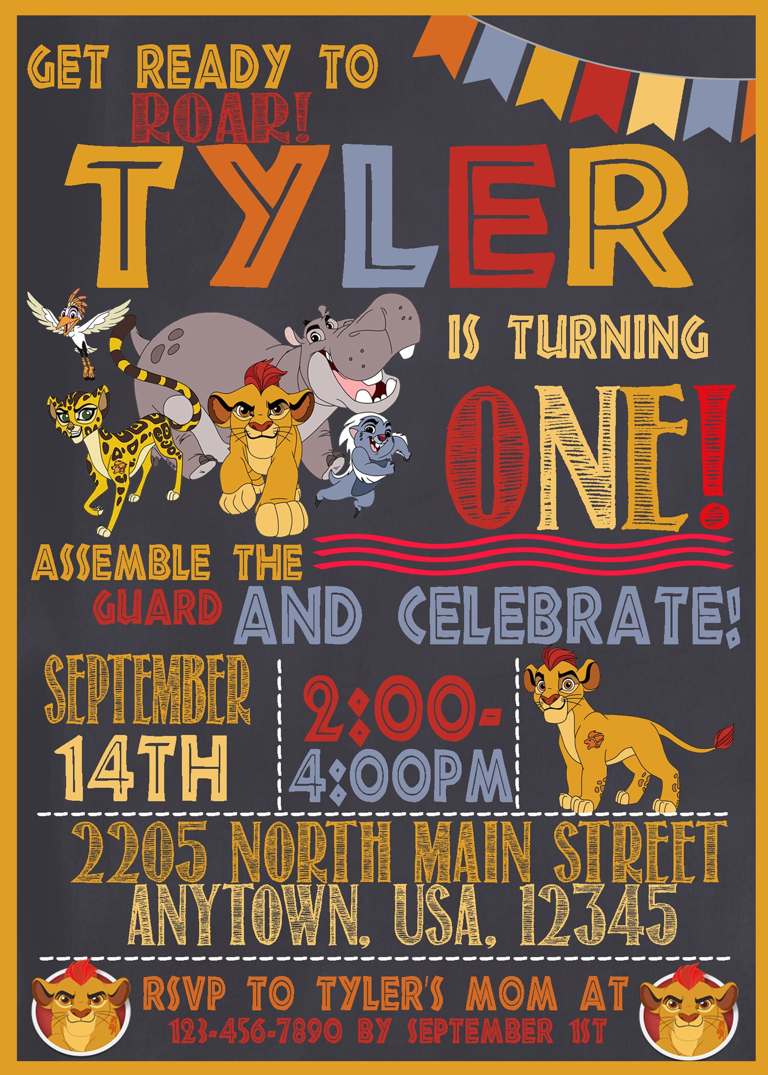 Lion Guard Birthday Invitation (digital file)
