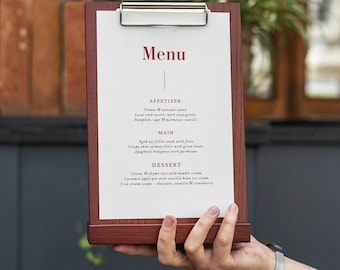 Houten bordstandaard voor menutafel: aangepaste menuhouder voor restaurant, café en bar