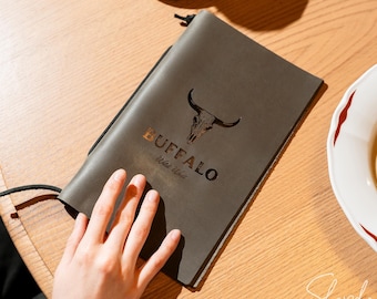 Restaurant Leather Menu Cover: Custom Menu Holder for Food & Drink