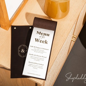 Couverture de menu en cuir, Menu d'une page, Porte-menu personnalisé, Menu de restaurant, Menu de bar de café, Porte-carte en cuir, Carte de cocktails, Carte de boissons