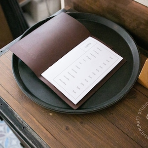 Porta menù in pelle per ristoranti, porta menù per bar, libro menù, porta menù, cartella menù, porta menù, menu in carta a doppia piega, 8,5x11,8,5x5,5