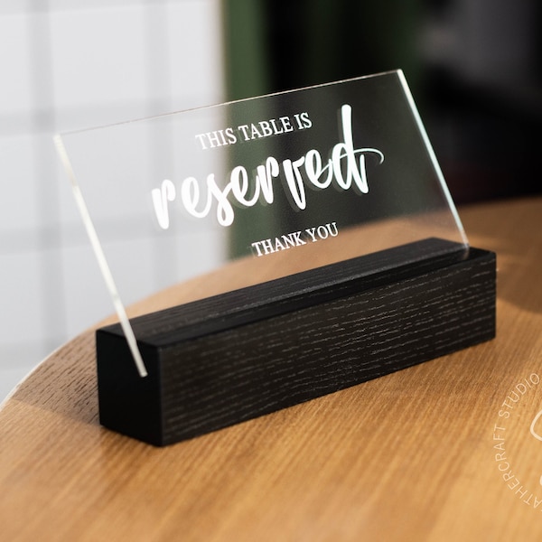 Reserved Table Sign Etsy