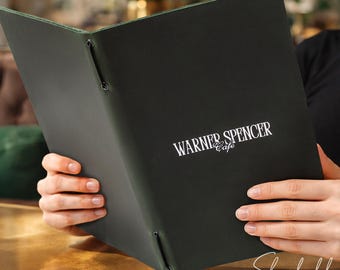 Restaurant Menu Cover: Custom Menu Holder with Logo