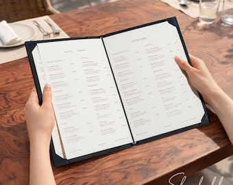 Leather Menu Covers: Custom Menu Holder for Restaurant, Cafe & Bar