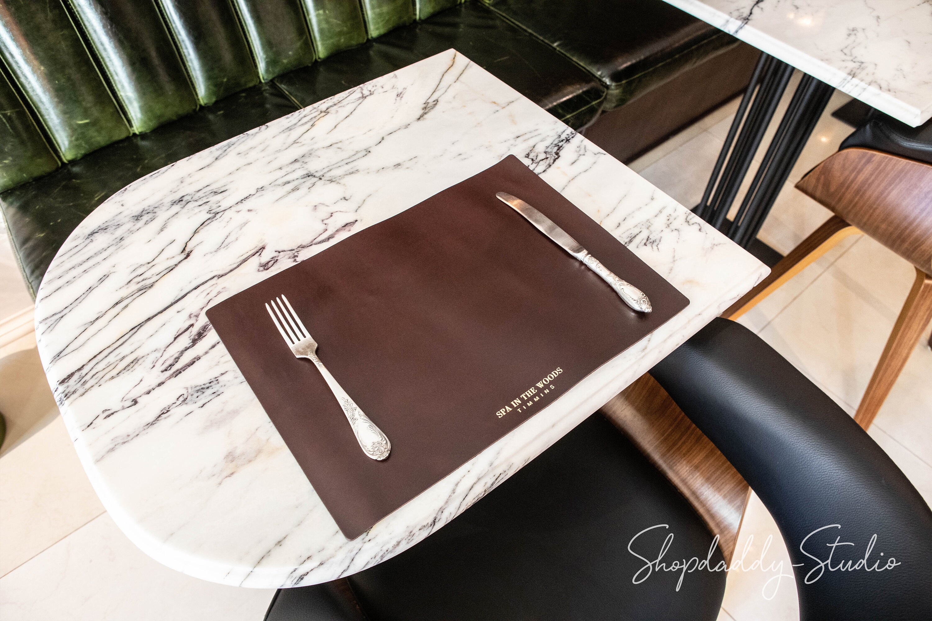Cafe Bar Restaurant Table Mats Leather Placemats Square Etsy