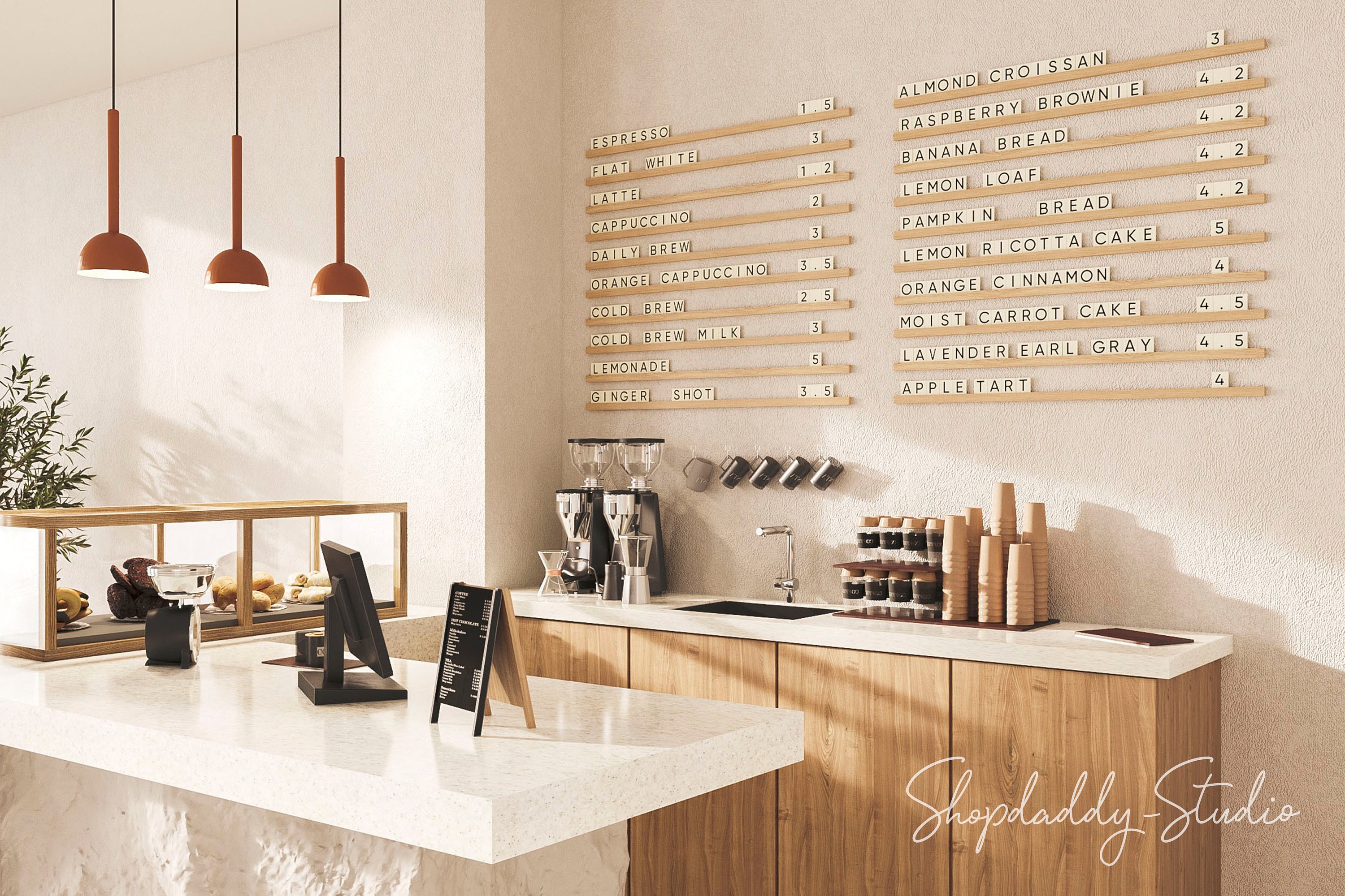 Changeable Letters Menu Board Wooden, Moveable Letters Rail Menu Board, Restaurant Price List Menu Board, Wall Menu for Cafe Bar Coffee Shop