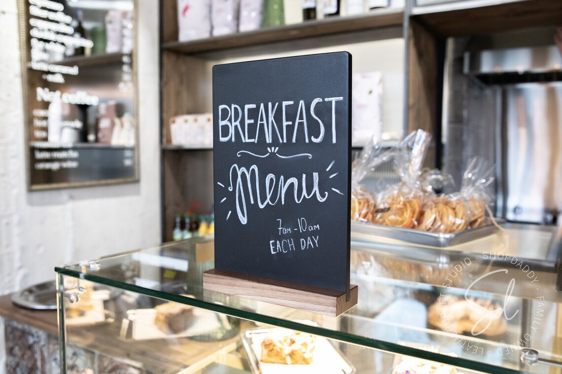 Chalk Board Menu Template Table Menu Chalk Stand Menu Bar Etsy