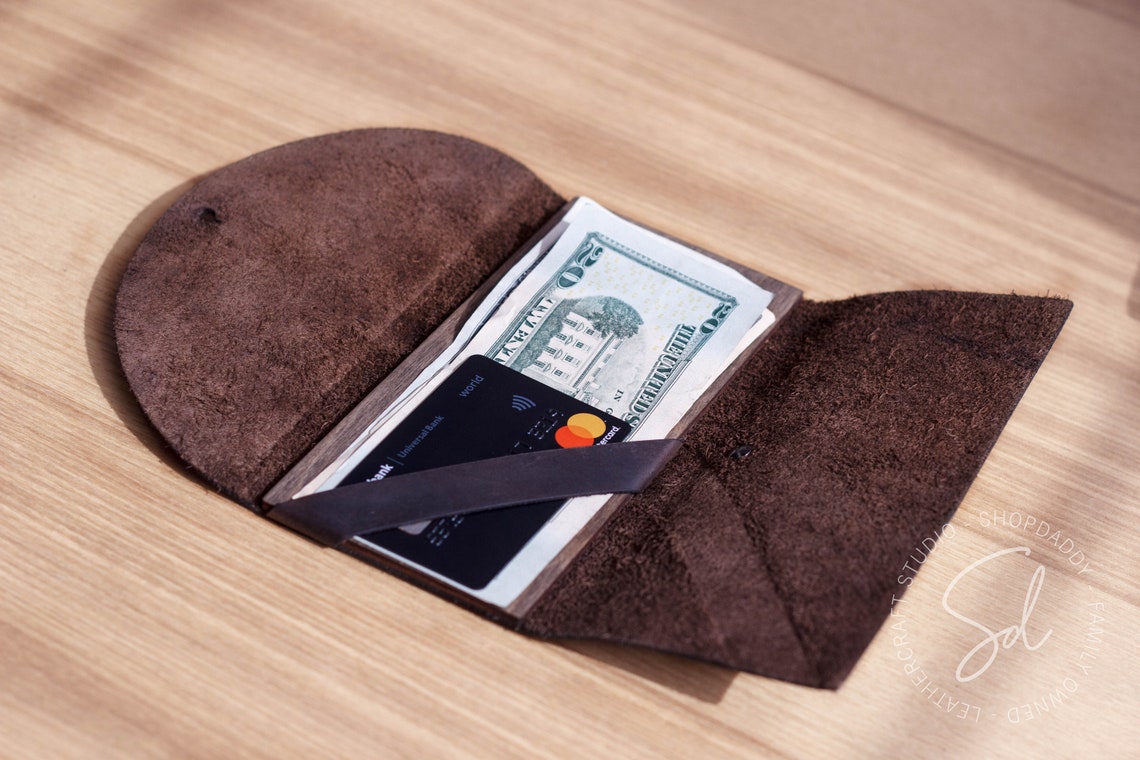 Custom Leather Receipt Holder Cafe Bar Check Holder Etsy