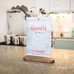 Portamenús acrílico para restaurantes, cafeterías y bares, expositor de plástico para mesa, menú de sobremesa personalizado para cócteles, soporte para letreros A5