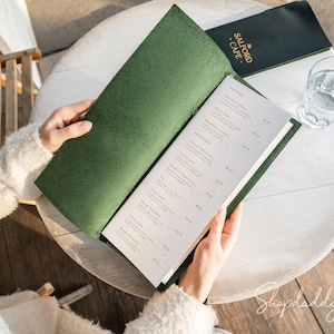 Aanpasbare leren menuboekjes voor restaurants - duurzame menuhoezen voor cocktail- of wijnkaartmenu's in elegant menumapontwerp