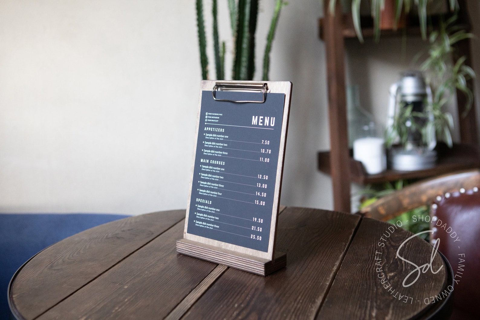 Table Menu Template Clipboard Digital QR Menu Stand Menu Etsy