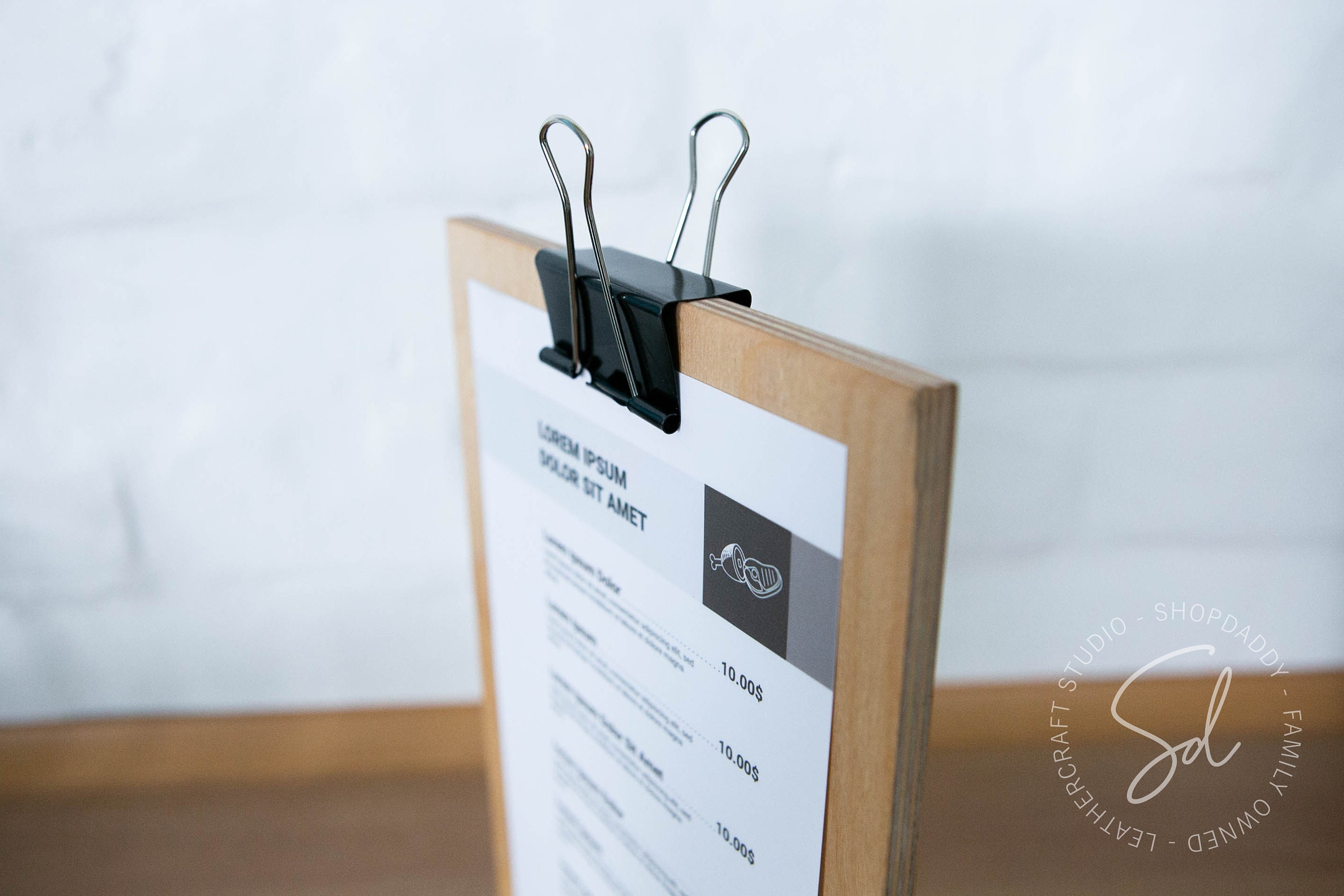 Wooden Sign Holder with Binder Table Clipboard Menu Holder Etsy