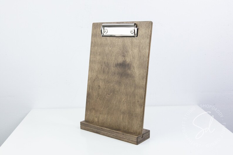 Table Stand Menu Holder, Wooden Sign Holder Menu Covers, Wedding Signs Clip Board, Wood Store Display, Restaurant Table Tents, Menu Board, shopdaddy-studio bar restaurant accessories, wholesale discounts, fast shipping, customization with your logo