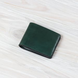 Green Wallet, Bifold Wallet, Best Mens Wallet, Mens Leather Wallet, Leather Card Holder, Credit Card Wallet,Leather Bifold,Man Wallet,Bifold image 4