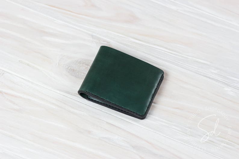 Green Wallet, Bifold Wallet, Best Mens Wallet, Mens Leather Wallet, Leather Card Holder, Credit Card Wallet,Leather Bifold,Man Wallet,Bifold image 4