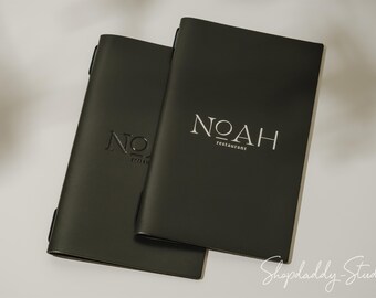 Restaurant Menu Book: Custom Leather Menu Cover with Elastic Band