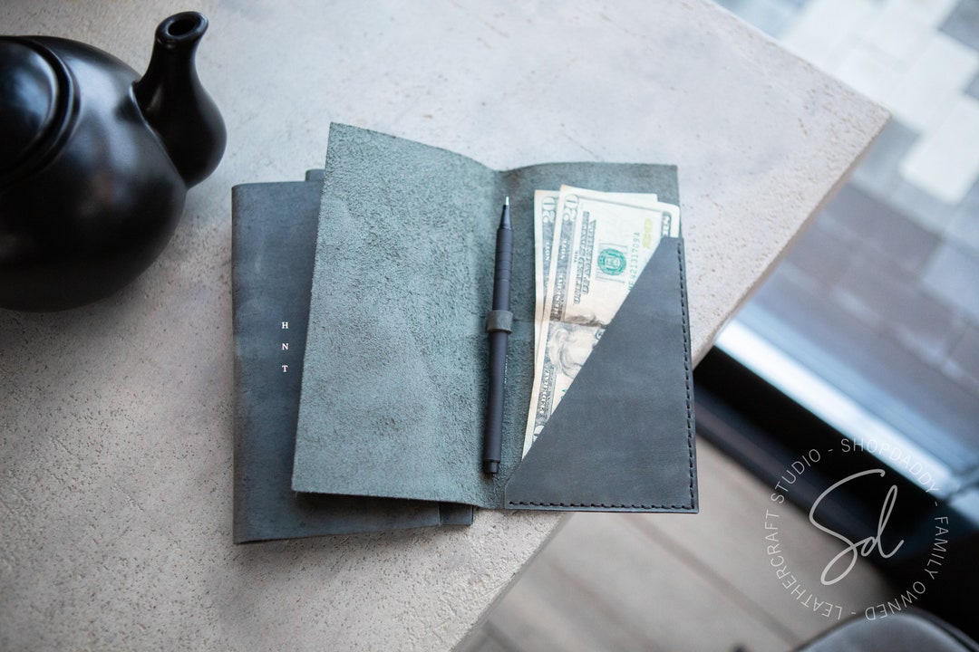 Personalized Leather Receipt Holder, Cafe Bar Check Holder, Guest Check