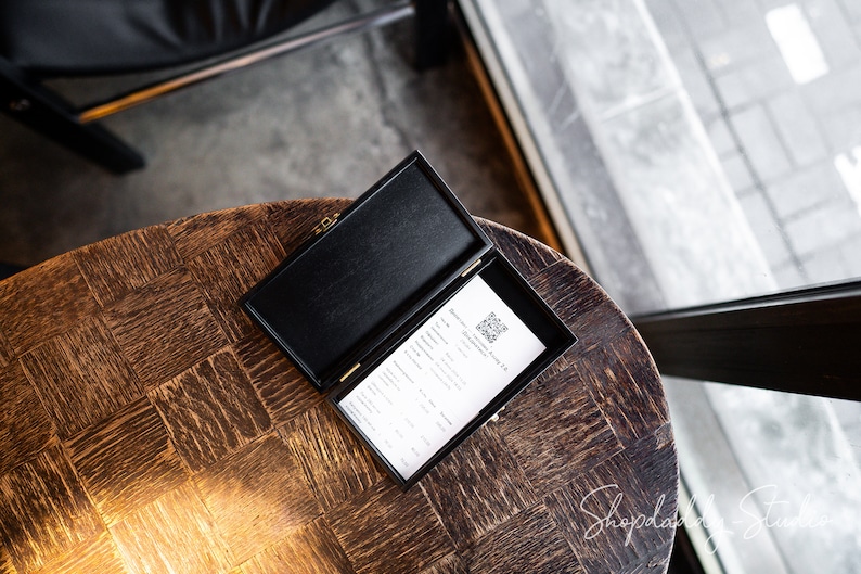 Wooden Check Presenter Box: Restaurant Custom Bill Holder With Logo ...