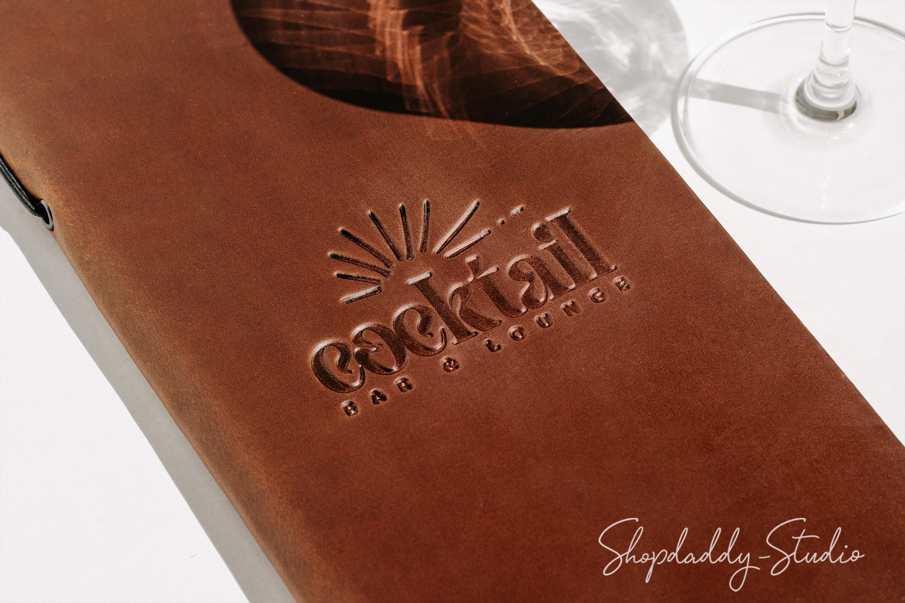 Copertina Menu In Pelle SHERCHPRY - Libro Menu A4 Per Ristoranti, Bar, Hotel, Design Elegante - Foto 10