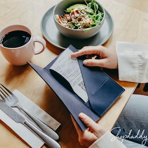 Leather Check Presenter, Custom Check Holder, Personalized Bill Holder, Guest Check Presenter, Guest Check Book For Restaurant, Server Book
