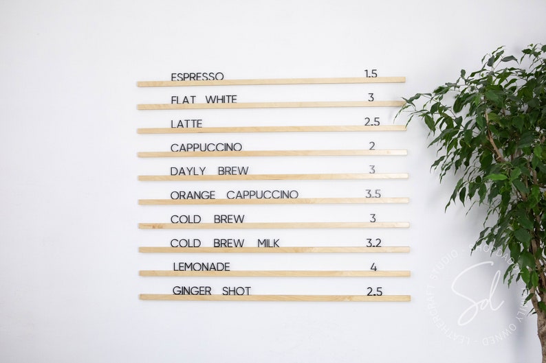 Letter Board Wall Menu Changeable Letter Board Message Etsy