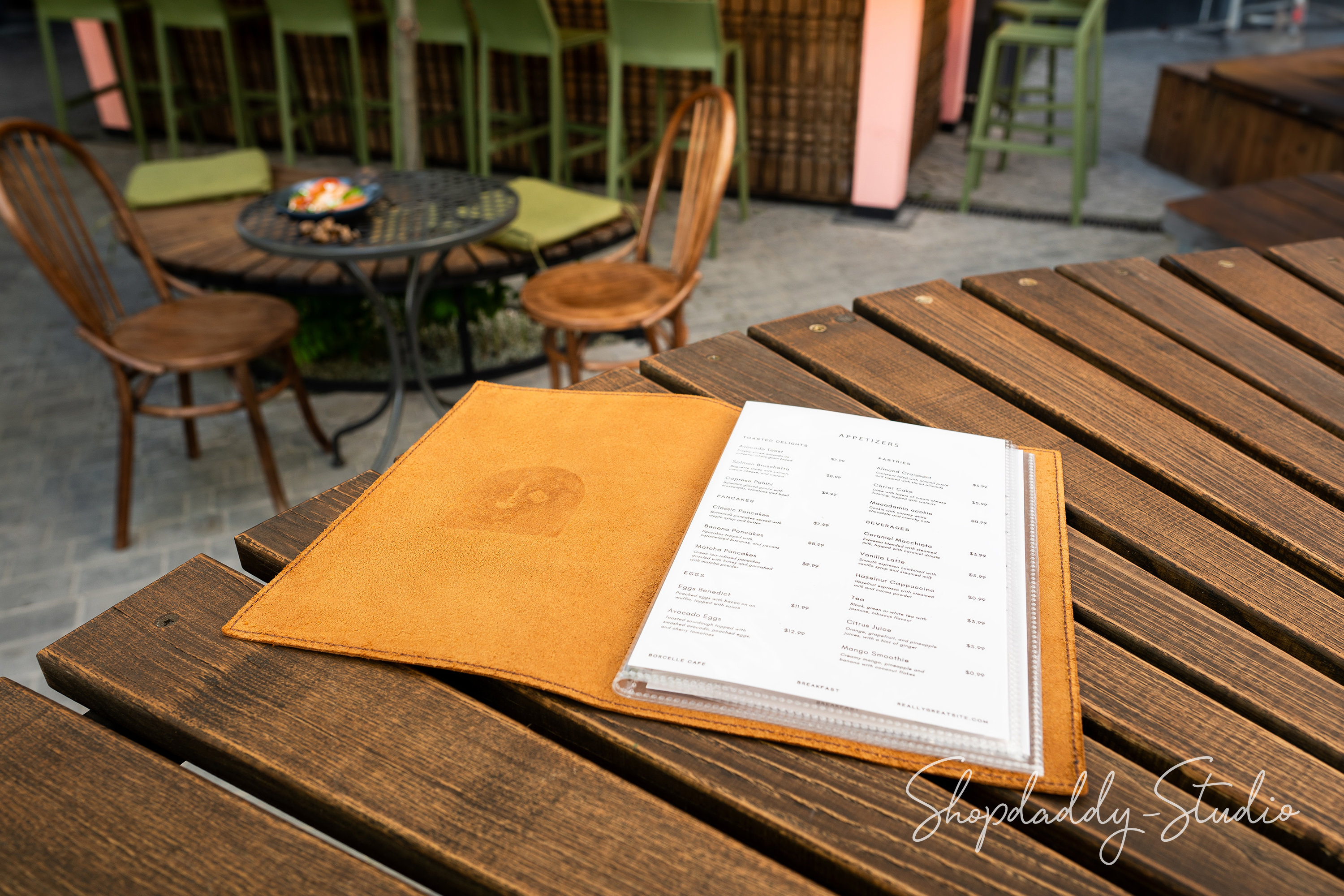 Leather Menu Folder: Custom Menu Cover With Plastic Sleeves - Etsy