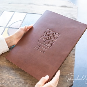 Leder-Menü-Abdeckung, Menü-Abdeckung für Restaurant, Design-Menü-Ordner, Benutzerdefiniertes Wein-Menü-Buch, Fester Menü-Halter, Kork-Restaurant-Menü-Booklet