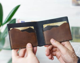 Birthday Mens Gift, Card Holder Wallet, Mens Leather Wallet, Personalized Mens Wallet, Pocket Wallet Bifold, Gifts For Men, Handmade Leather