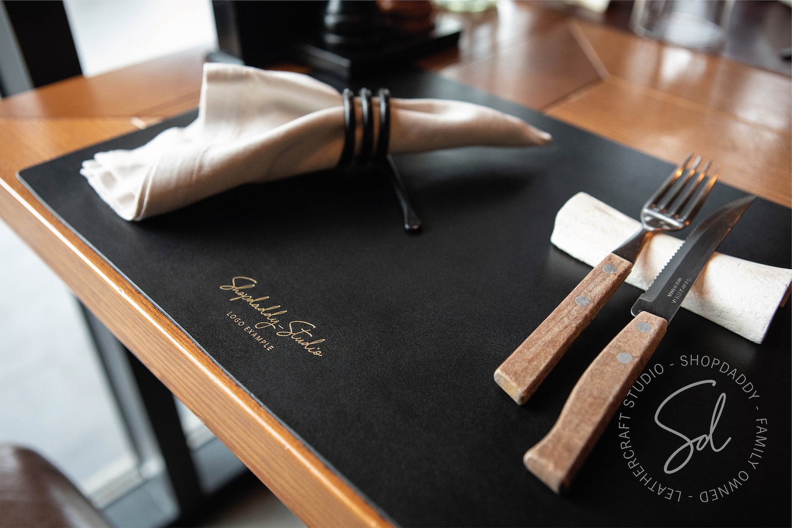 Custom Leather Placemat for Cafe Bar Restaurant Rectangular Etsy