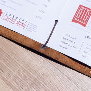 menu booklet, cocktail menu, double fold menu, menu case, menu sleeves, menu a4 a5 8.5x11, wine list menu, drink menu, shopdaddy-studio cafe bar restaurant accessories, wholesale discounts, fast shipping, customization with your logo