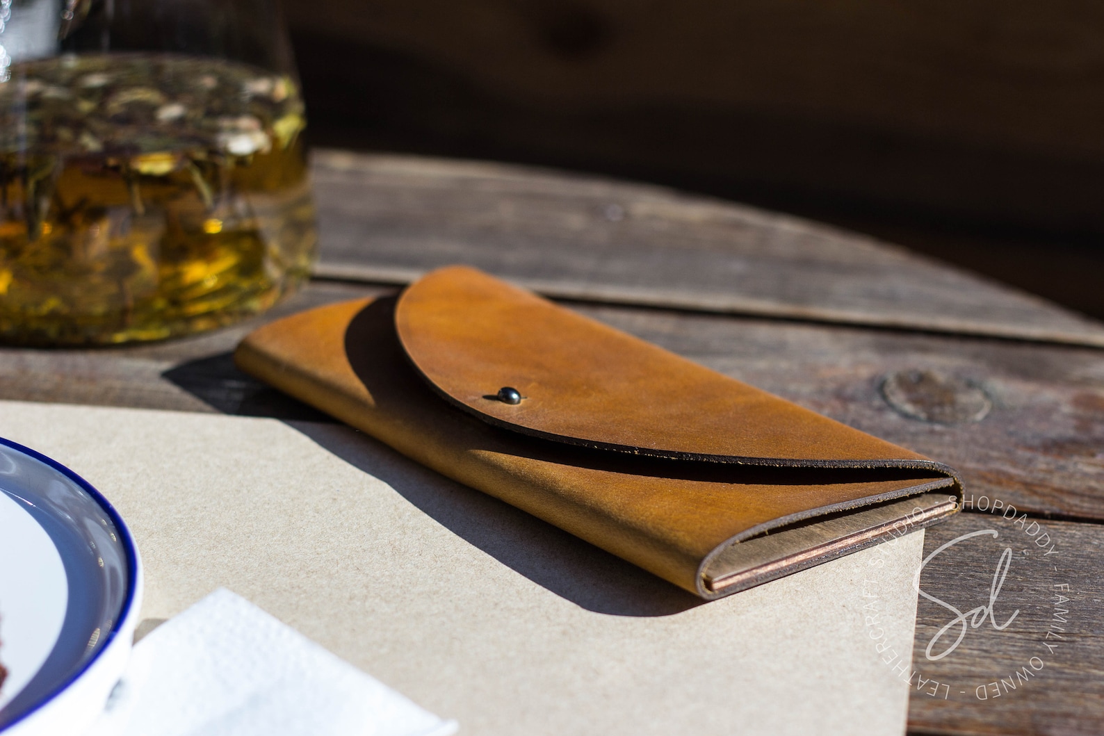 Custom Leather Receipt Holder Cafe Bar Check Holder Etsy