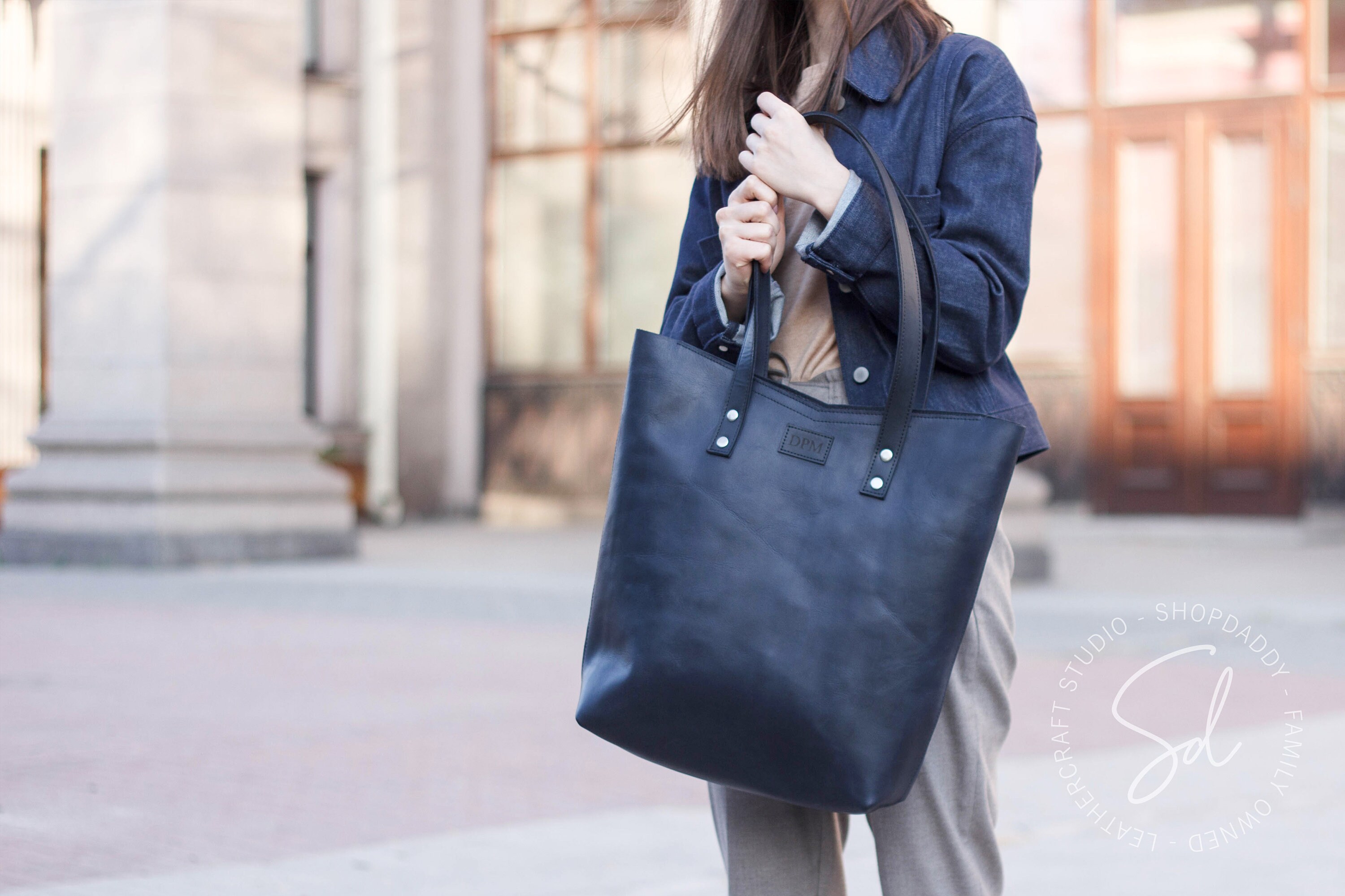 ladies large leather tote bags